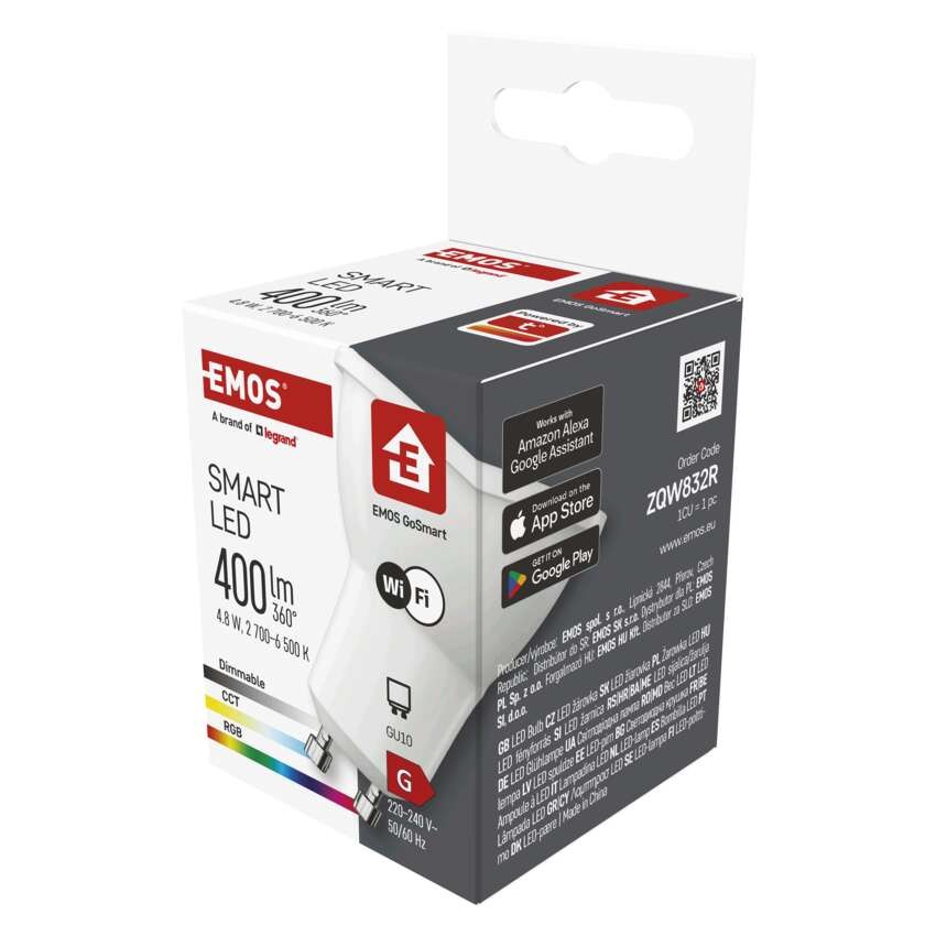 LED žiarovka GoSmart MR16 / GU10 / 4,8 W (35 W) / 400 lm / RGB / stmievateľná / WiFi