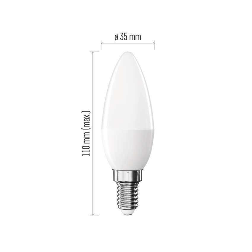 LED Lampe Basic Candle / E14 / 9,4 W (60 W) / 806 lm / Neutral Weiß