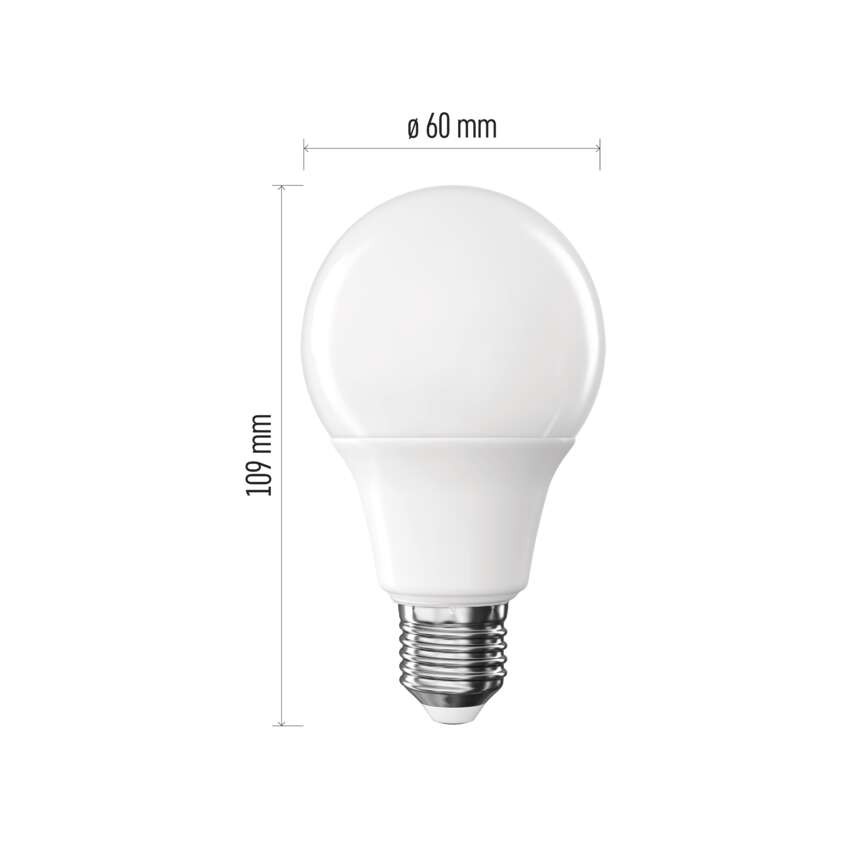 8 + 2 zdarma – LED žiarovka Classic A60 / E27 / 9,5 W (75 W) / 1 055 lm / teplá biela
