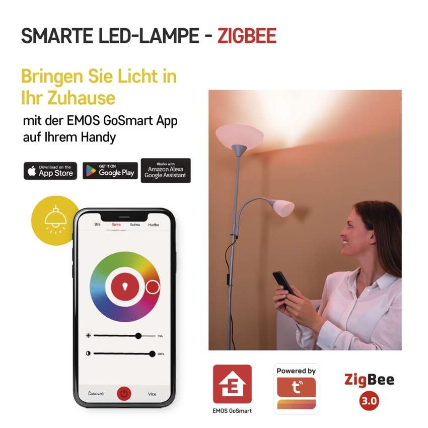LED Lampe GoSmart Candle / E14 / 4,8 W (40 W) / 470 lm / RGB / dimmbar / Zigbee