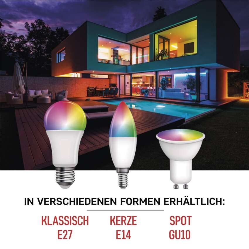 LED Lampe GoSmart Candle / E14 / 4,8 W (40 W) / 470 lm / RGB / dimmbar / Zigbee