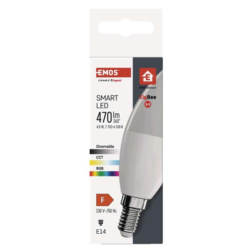 LED Lampe GoSmart Candle / E14 / 4,8 W (40 W) / 470 lm / RGB / dimmbar / Zigbee