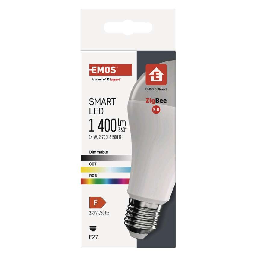 LED Lampe GoSmart A65 / E27 / 14 W (94 W) / 1 400 lm / RGB / dimmbar / Zigbee