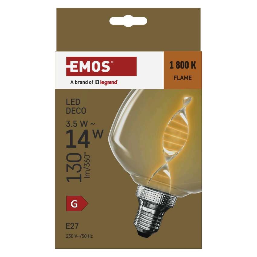 LED lemputė DECO S123 / E27 / 3,5 W (14 W) / 130 lm / flame