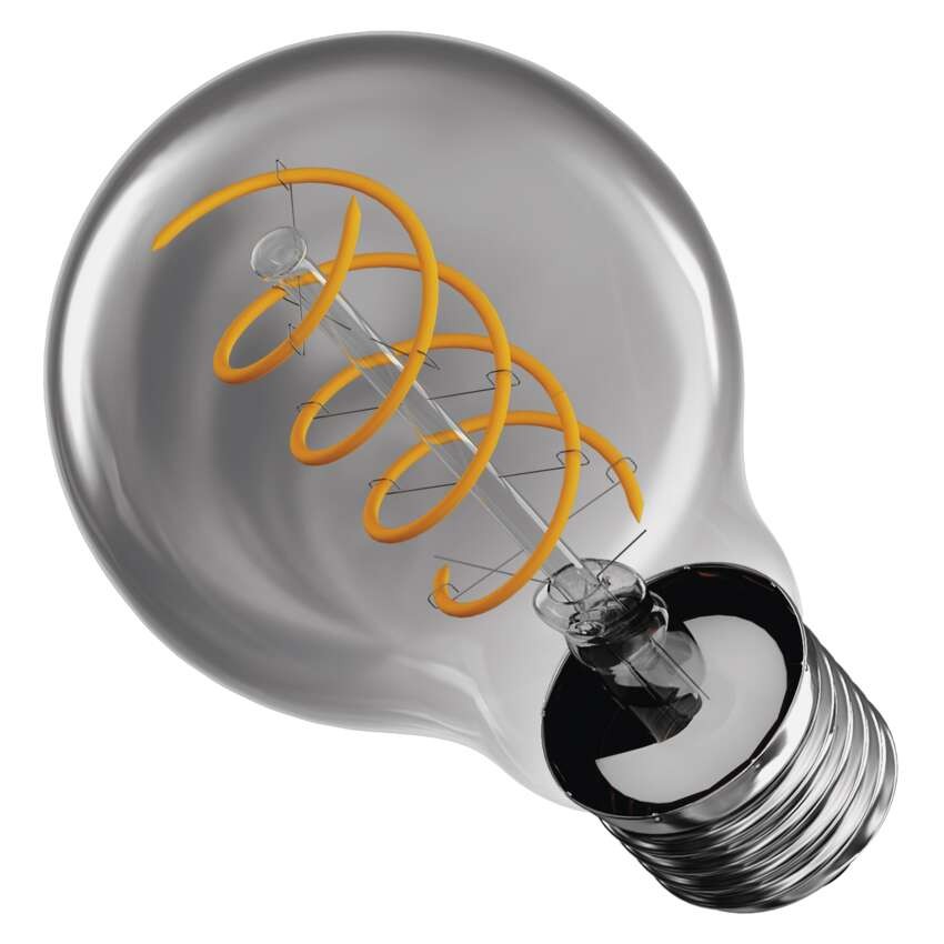 LED žárovka DECO SMOKED A60 / E27 / 4,5 W (19 W) / 180 lm / flame