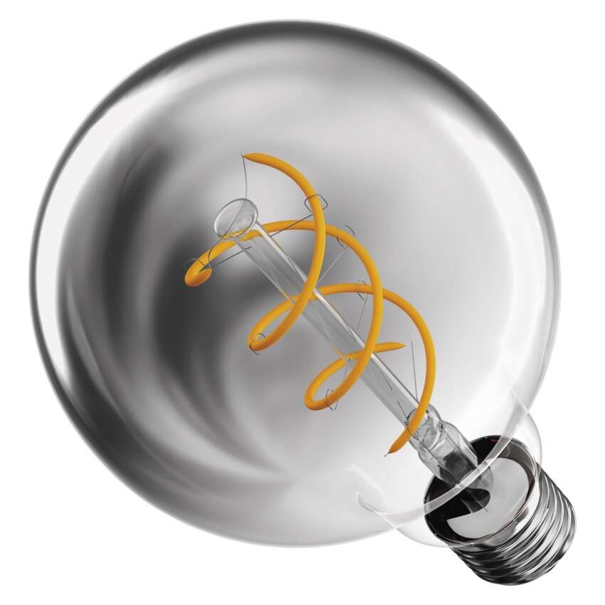 LED žárovka DECO SMOKED G95 / E27 / 4,5 W (19 W) / 180 lm / flame