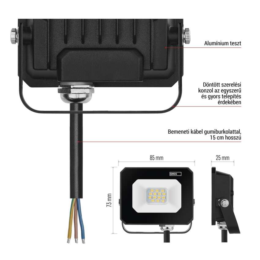 LED reflektor SIMPO 10 W természetes fehér