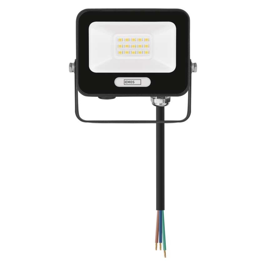 LED prožektorius GLARO 10 W, melns, IP65, 1000 lm, neitrāli balts