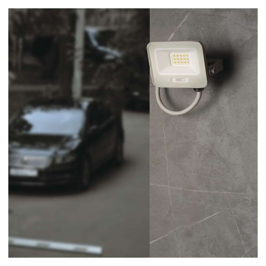 LED reflektor GLARO 10W, bílý, IP65, 1000 lm, neutrální bílá