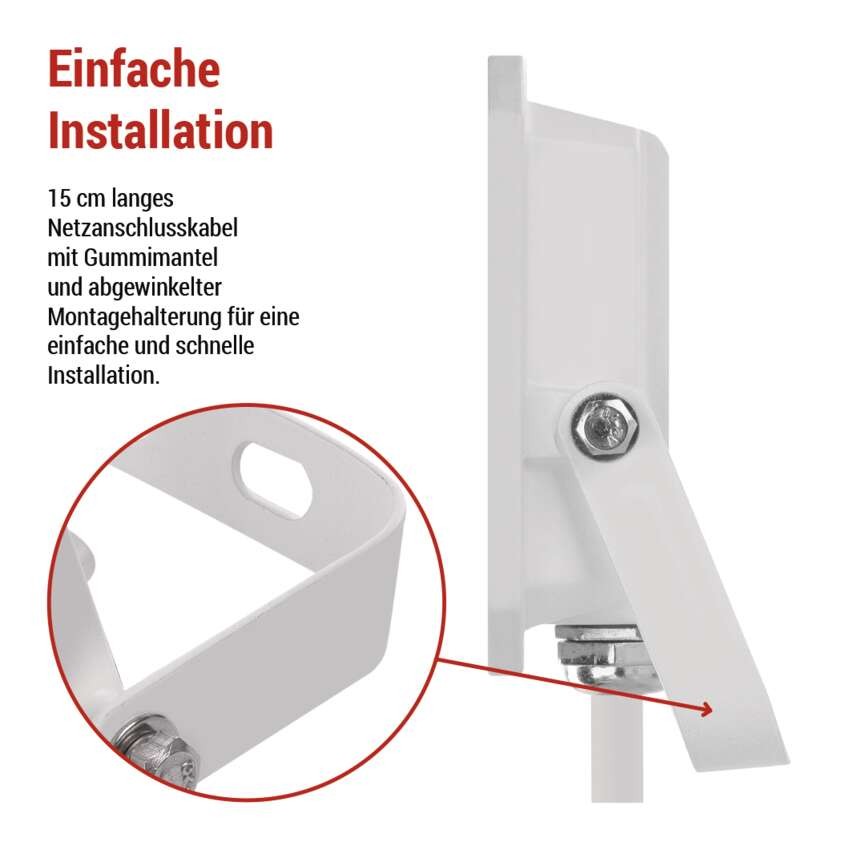 LED reflektor SIMPO 20W, weiß, IP65, 2000 lm, neutralweiß