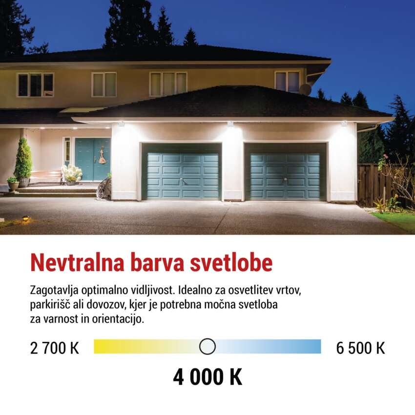 LED reflektor SIMPO 30W, bel, IP65, 3000 lm, nevtralna bela