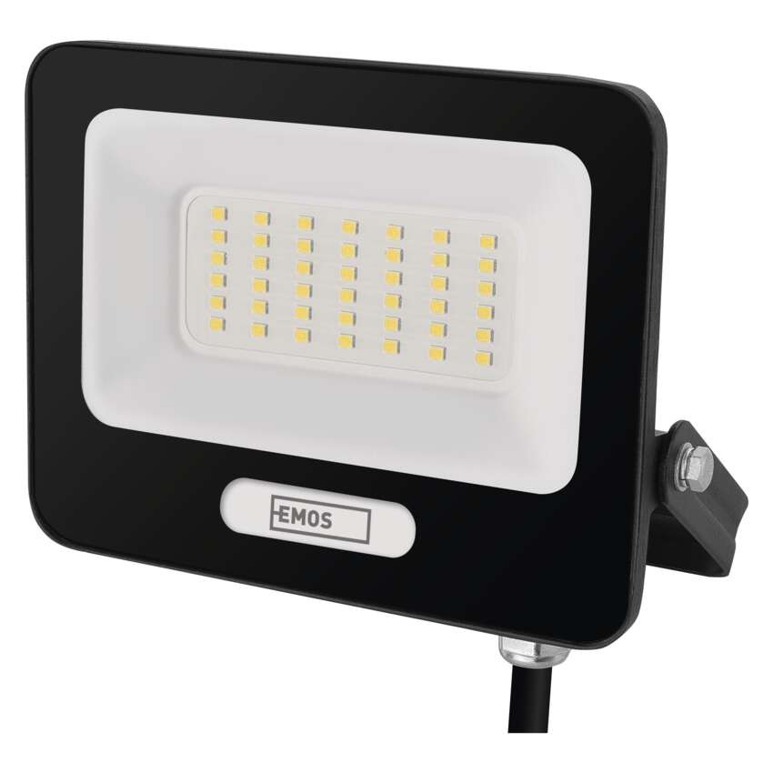 LED reflektor GLARO 30W, černý, IP65, 3000 lm, neutrální bílá