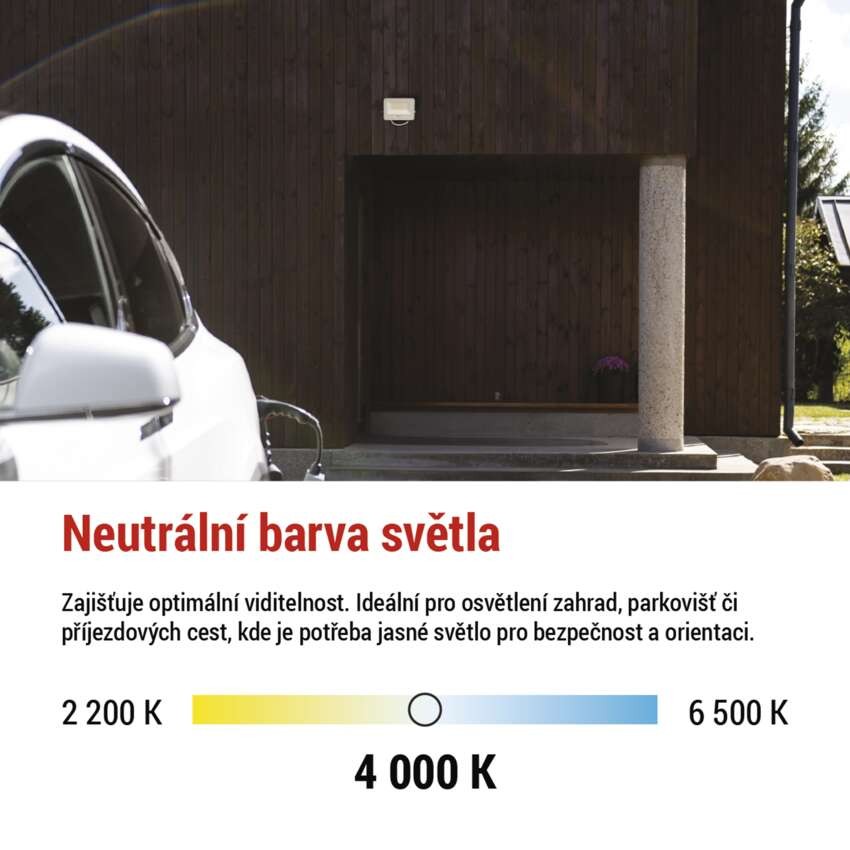 LED reflektor GLARO 30W, bílý, IP65, 3000 lm, neutrální bílá