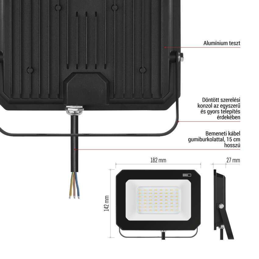 LED reflektor SIMPO 50 W természetes fehér
