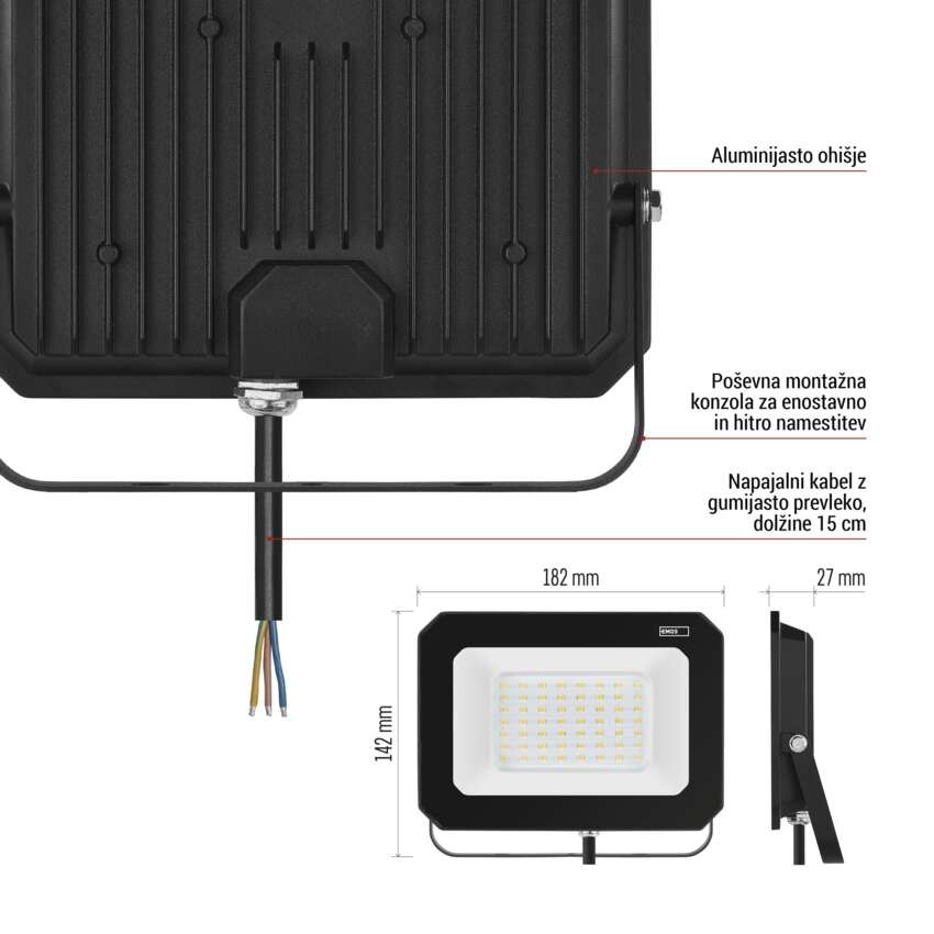 LED reflektor SIMPO 50 W nevtralna bela