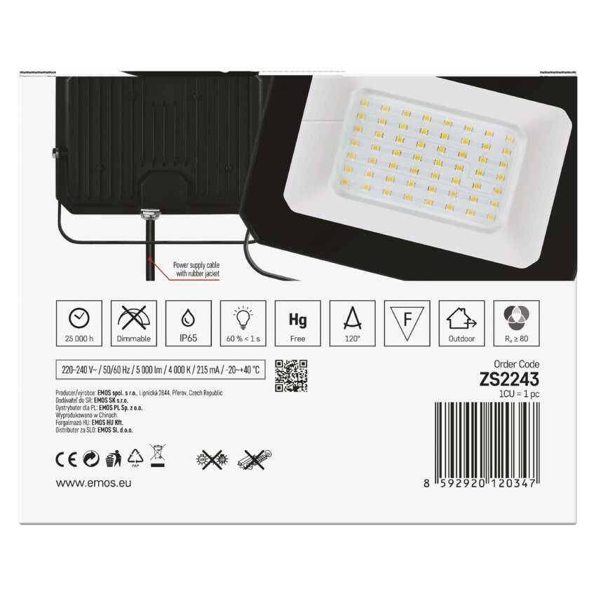 LED reflektor SIMPO 50 W nevtralna bela