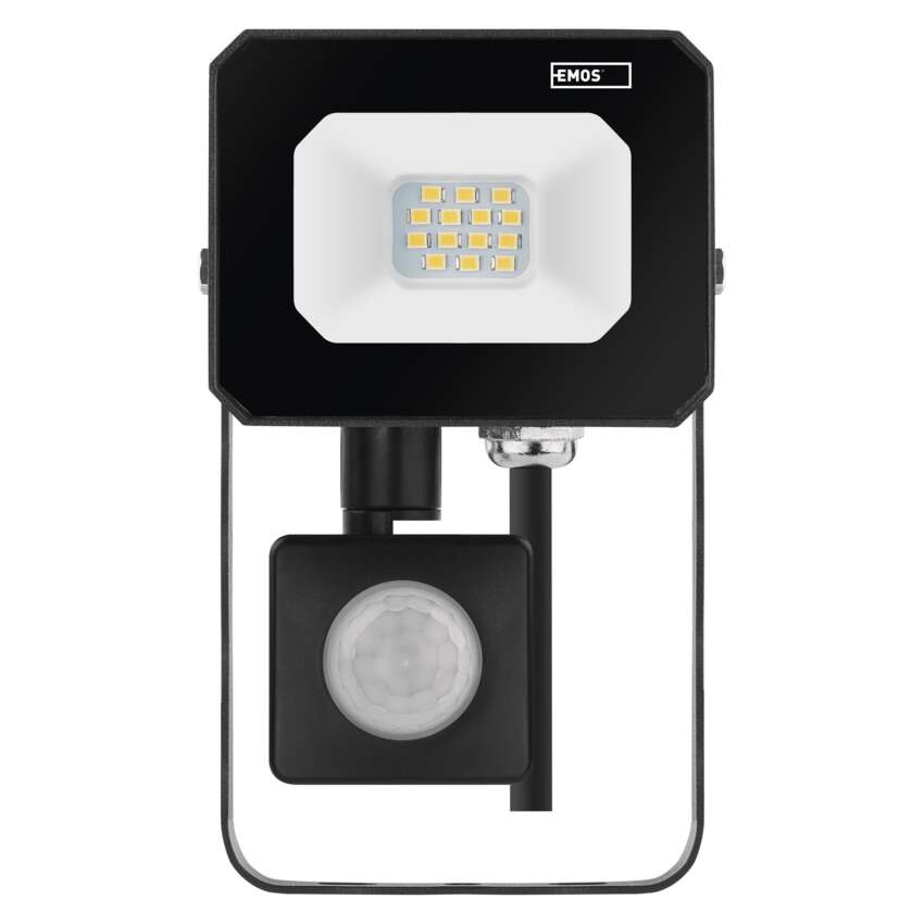 LED reflektor SIMPO s pohybovým čidlem, 10 W, černý, neutrální bílá