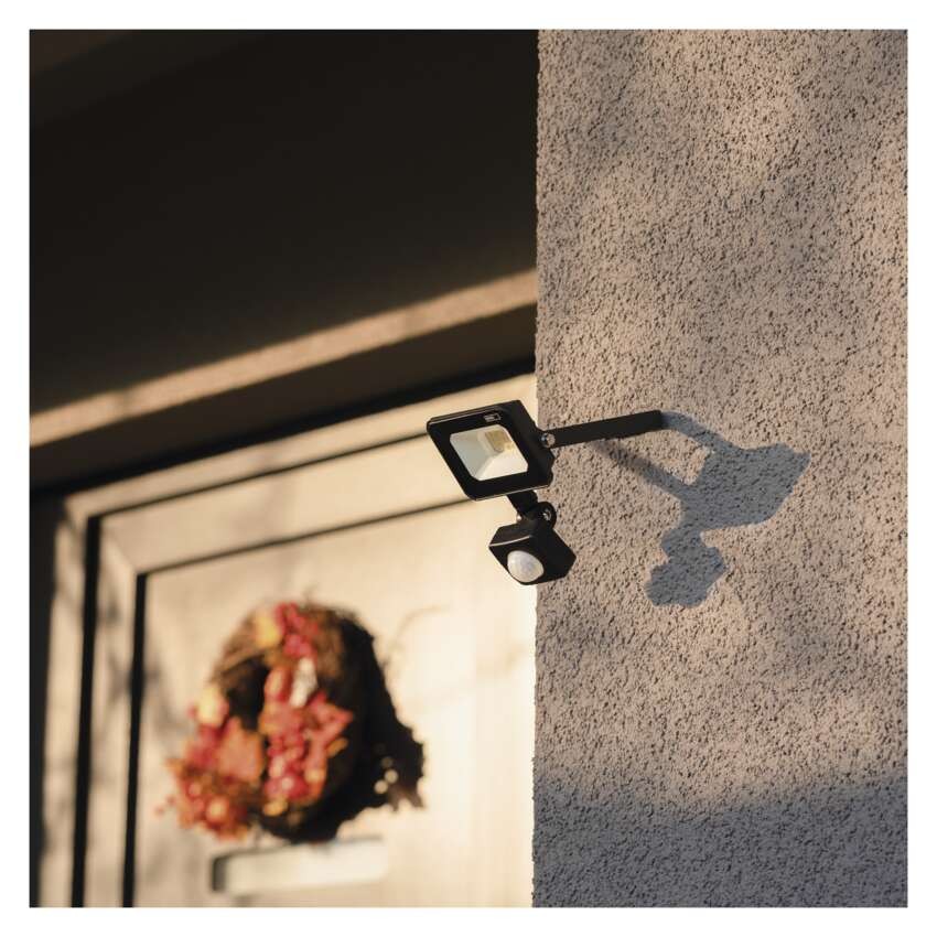 LED reflektor SIMPO s pohybovým čidlem, 10 W, černý, neutrální bílá