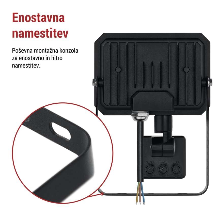 LED reflektor SIMPO PIR 20 W nevtralna bela