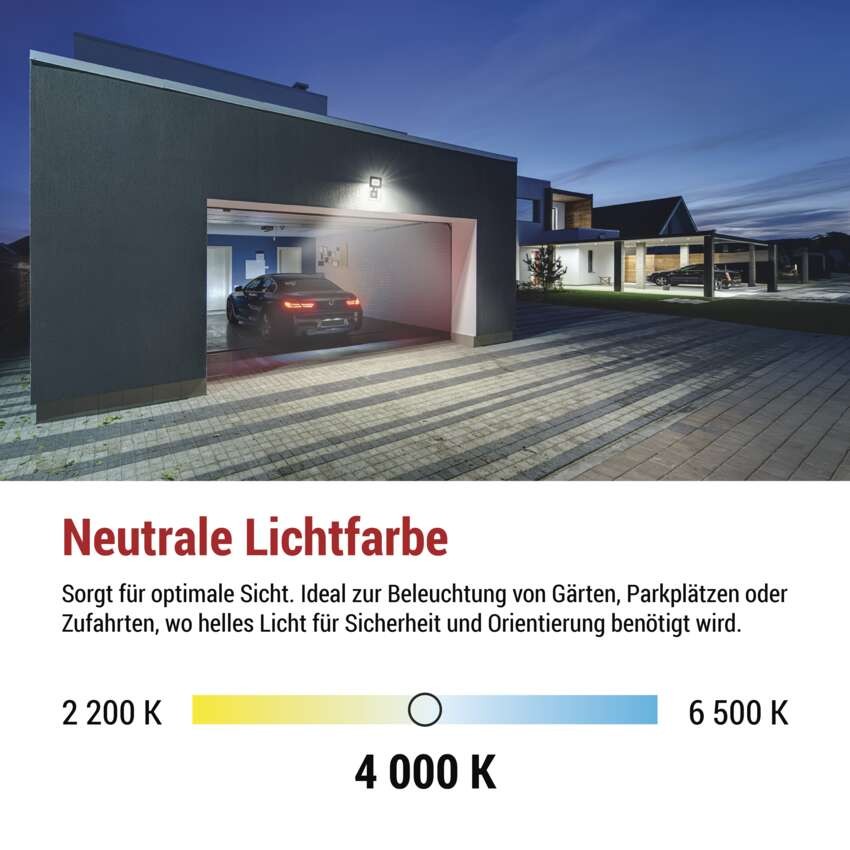 LED reflektor SIMPO mit Bewegungssensor, 20 W, neutralweiß