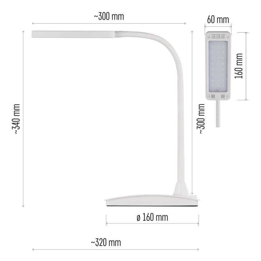 LED Schreibtischlampe EDDY, weiss