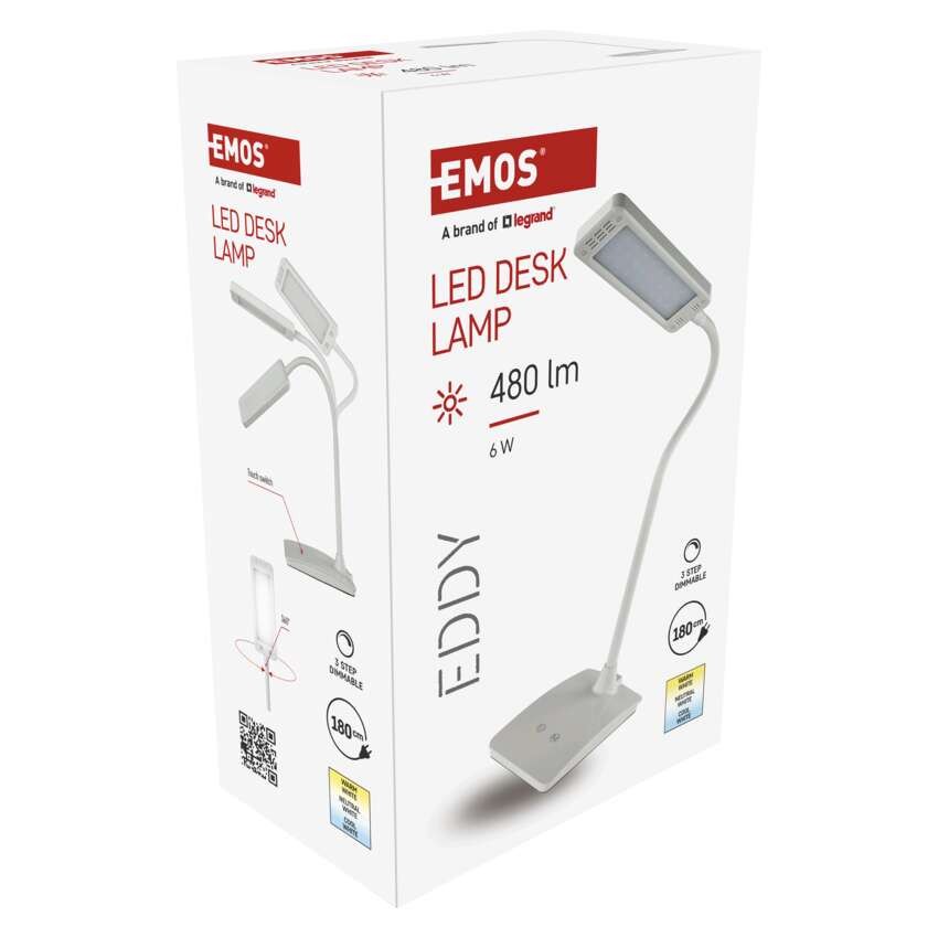 LED Schreibtischlampe EDDY, weiss