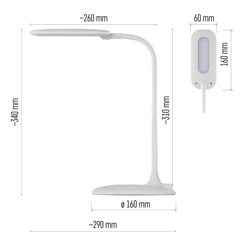 LED stolní lampa STELLA, bílá