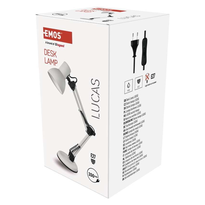 Schreibtischlampe LUCAS, weiss