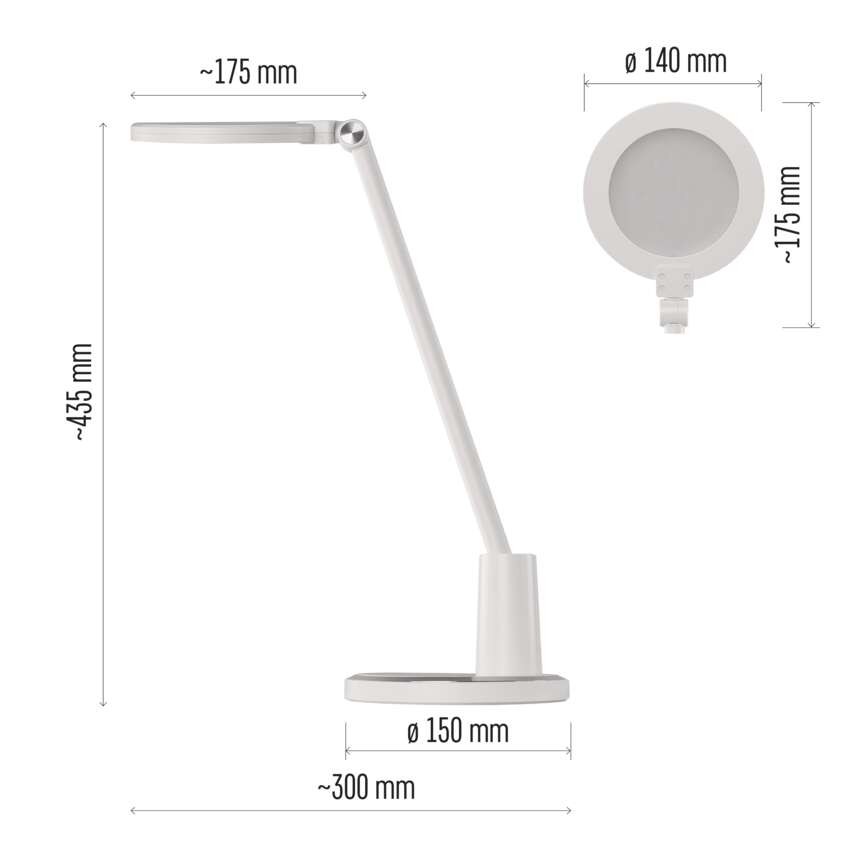 LED Schreibtischlampe WESLEY, weiss