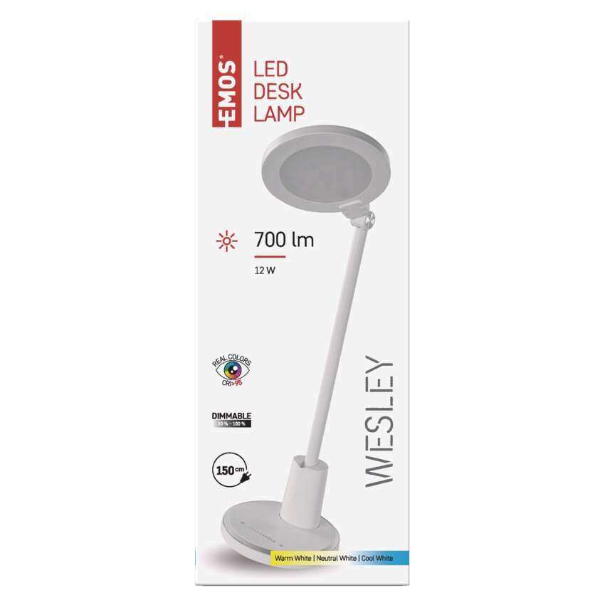 LED Schreibtischlampe WESLEY, weiss