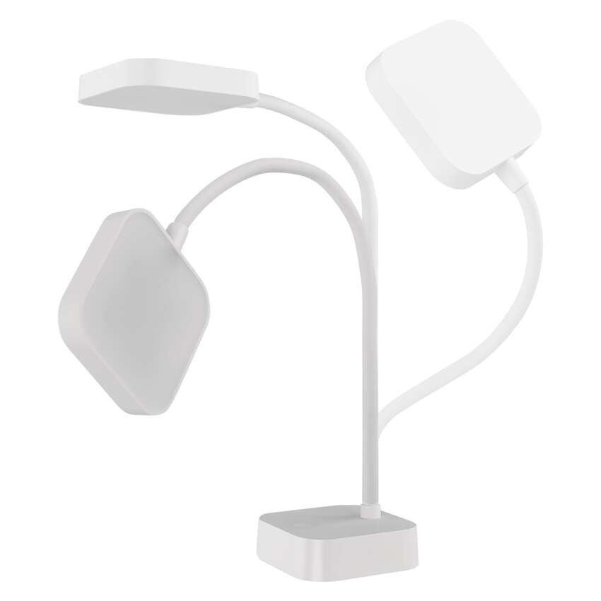 LED stolní lampa EMILY, nabíjecí, bílá