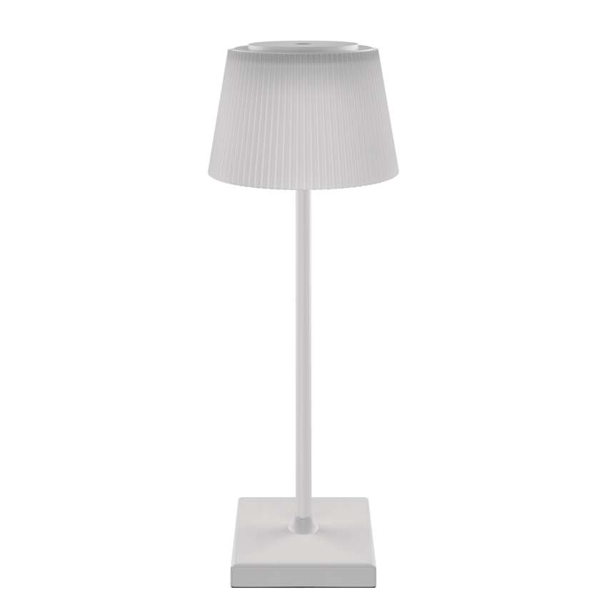 LED stolní lampa KATIE, nabíjecí, bílá
