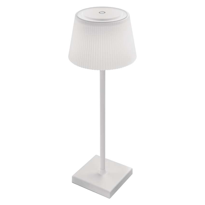 LED stolní lampa KATIE, nabíjecí, bílá