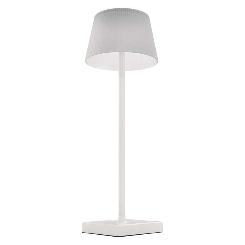 LED stolní lampa KATIE, nabíjecí, bílá