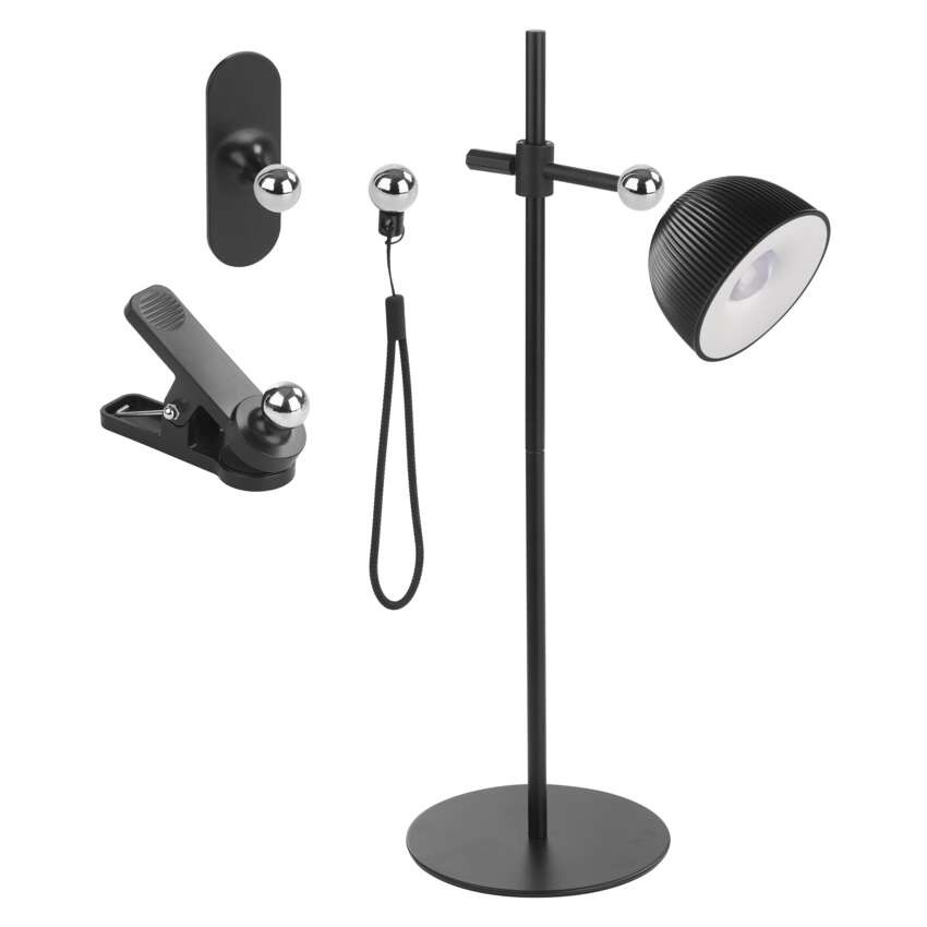 LED stolní lampa SOPHIE, nabíjecí, černá