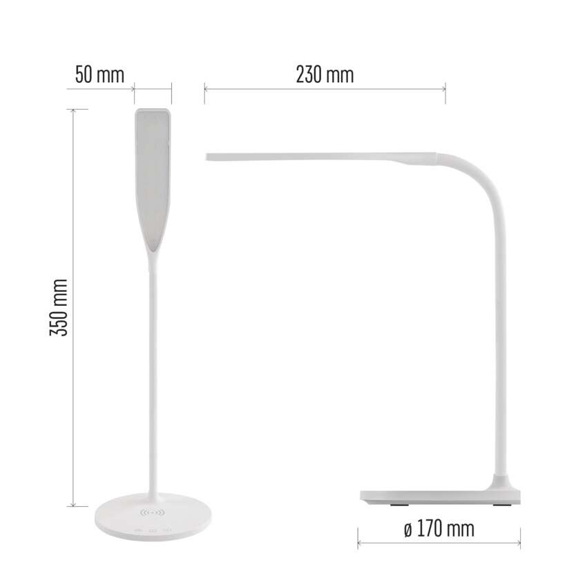 LED stolní lampa OSCAR, bílá