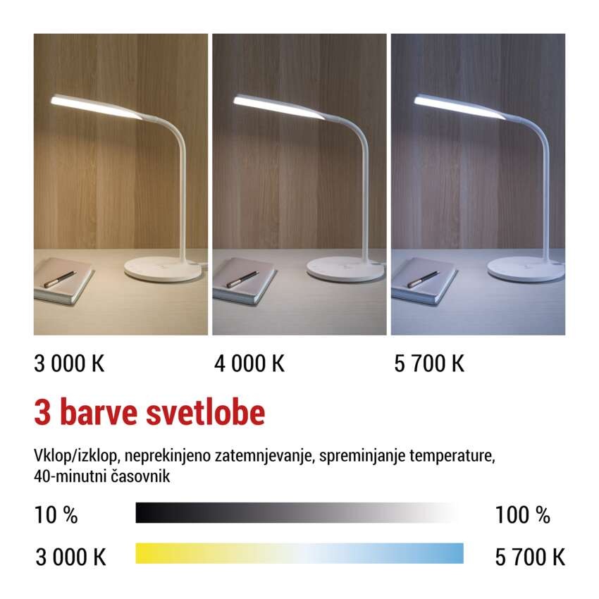 Namizna LED svetilka OSCAR bela