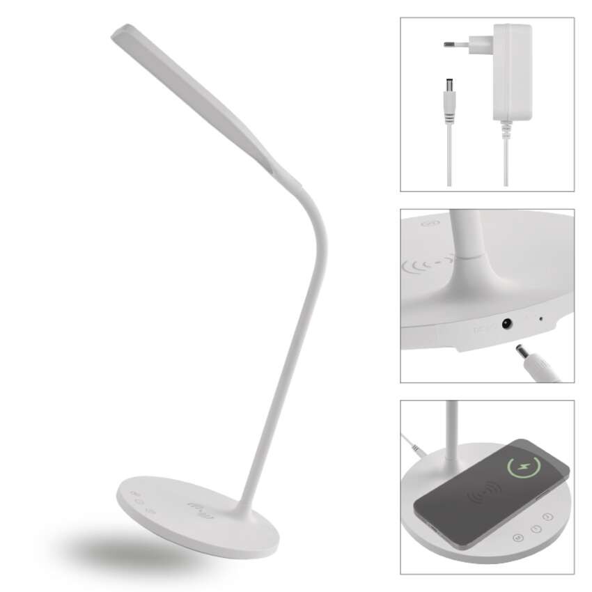 LED stolní lampa OSCAR, bílá