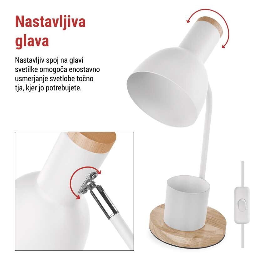 Namizna svetilka POPPY bela