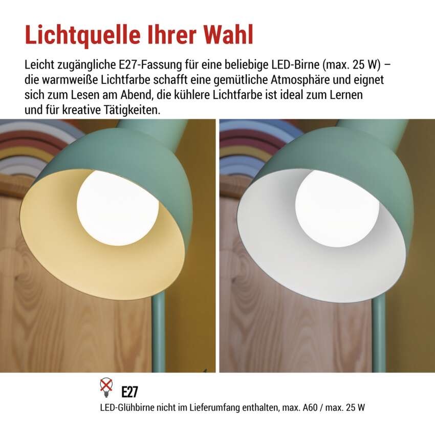 Schreibtischlampe POPPY, grün