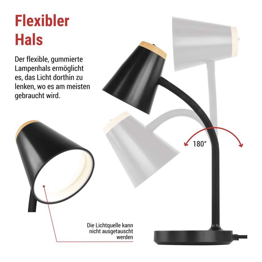 LED Schreibtischlampe TARA, schwarz