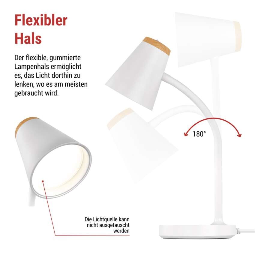 LED Schreibtischlampe TARA, weiss