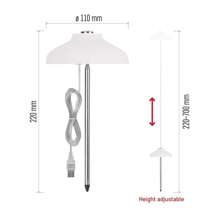 Lampa LED GROW do uprawy roślin 5 W, timer, biała