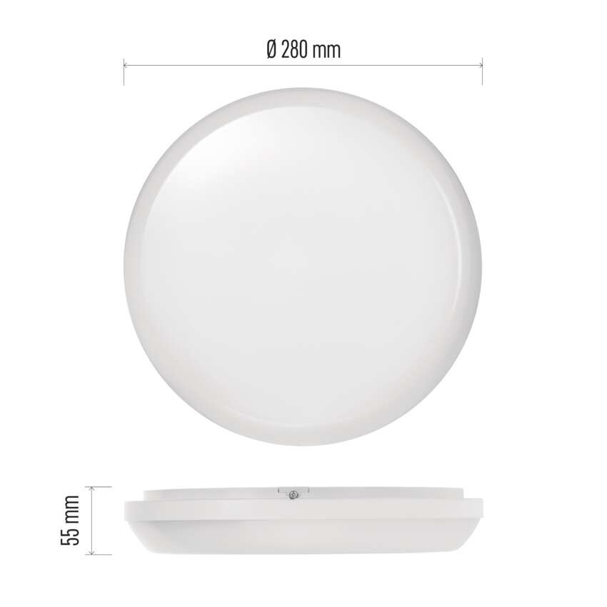 LED Deckenleuchte Dori, rund, weiss 18W neutralweiss, IP54