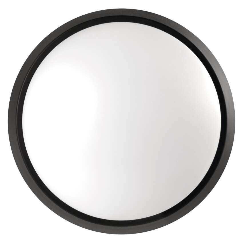 LED Deckenleuchte, rund, schwarz/weiss 14W warmweiss