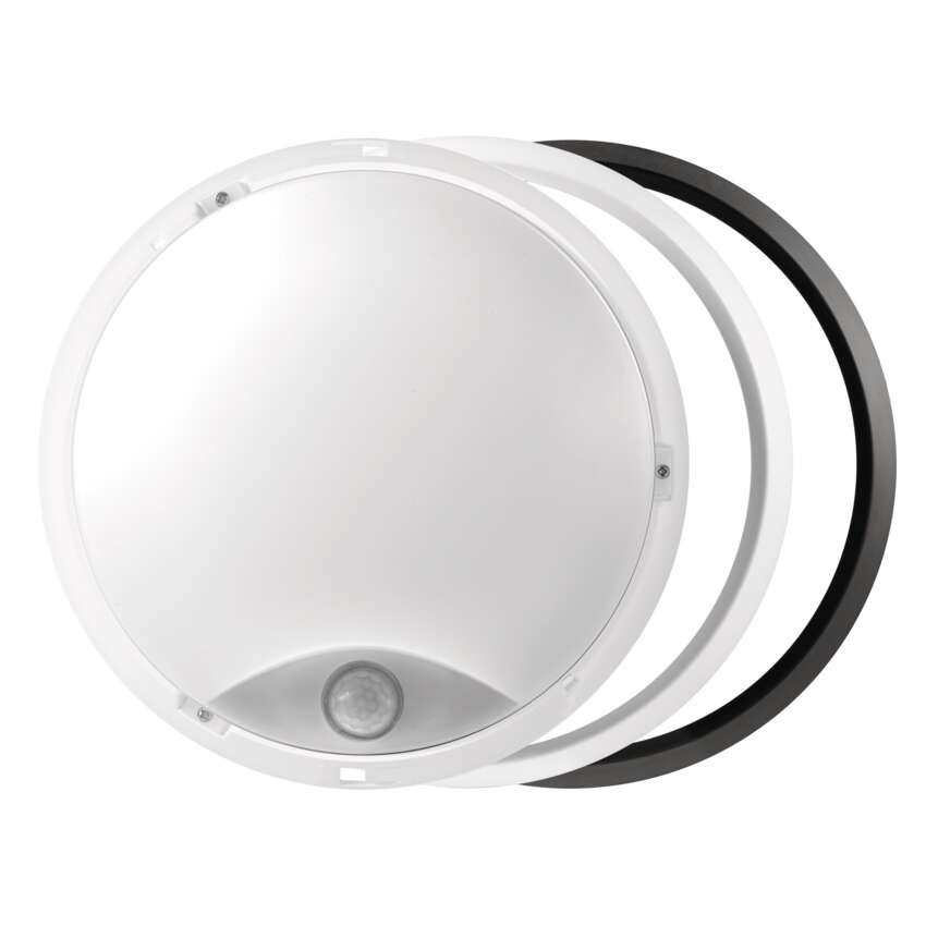LED Deckenleuchte mit Bewegungsmelder, rund, schw./w. 14W NW