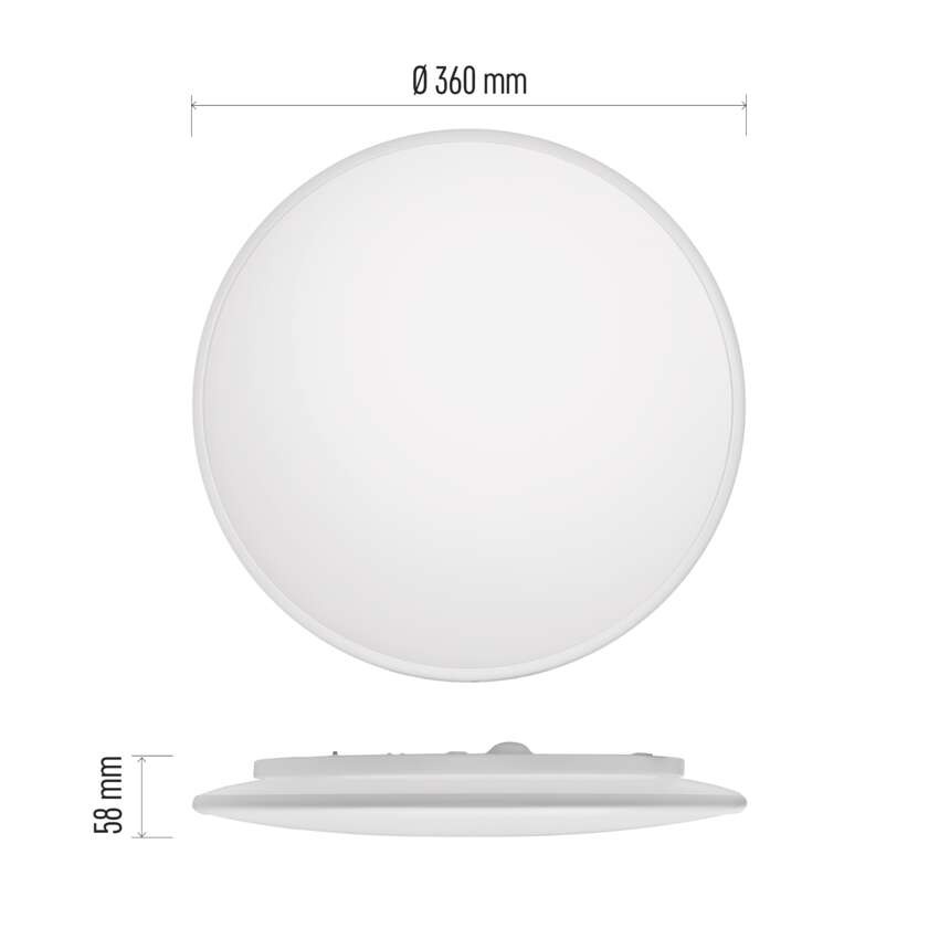 LED Deckenleuchte EXCLUSIVE, rund, 24W, dimmbar, warm/neut./kaltweiß