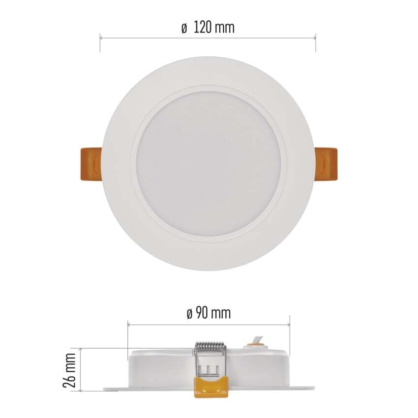 LED-Einbauleuchte RUBIC, rund, weiß, 9W, neutralweiß