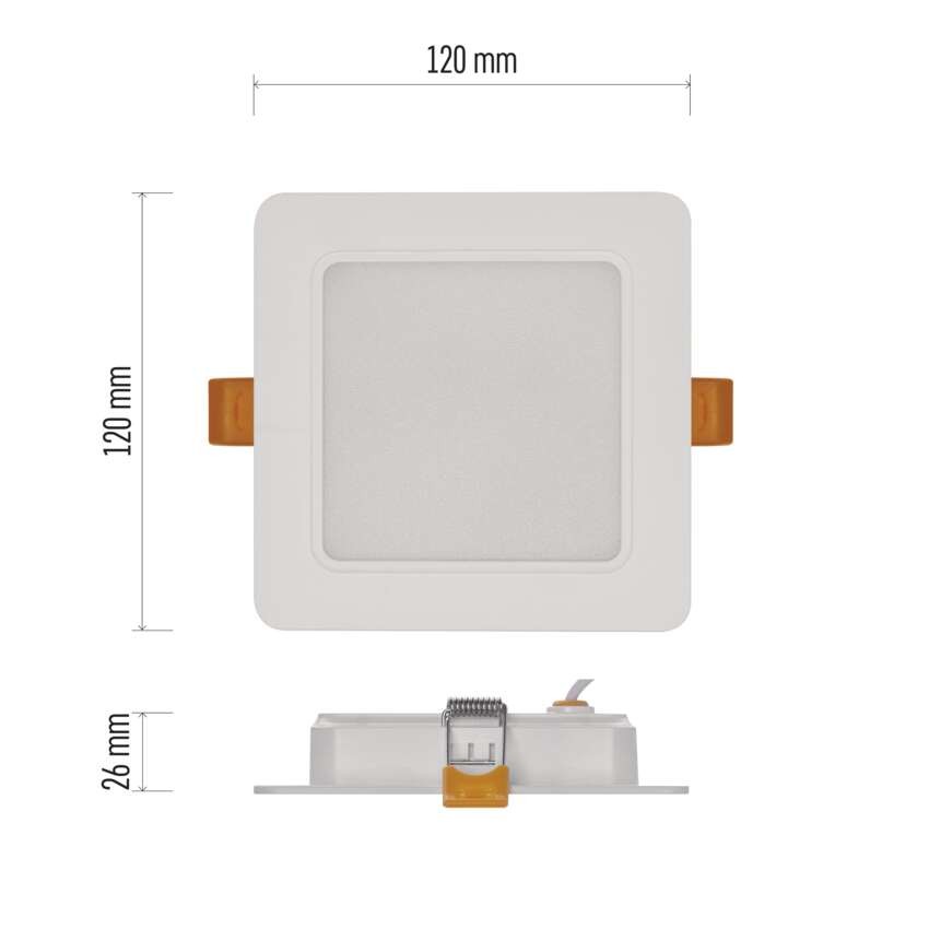 LED podhledové svítidlo RUBIC 12 x 12 cm, 9 W, neutrální bílá