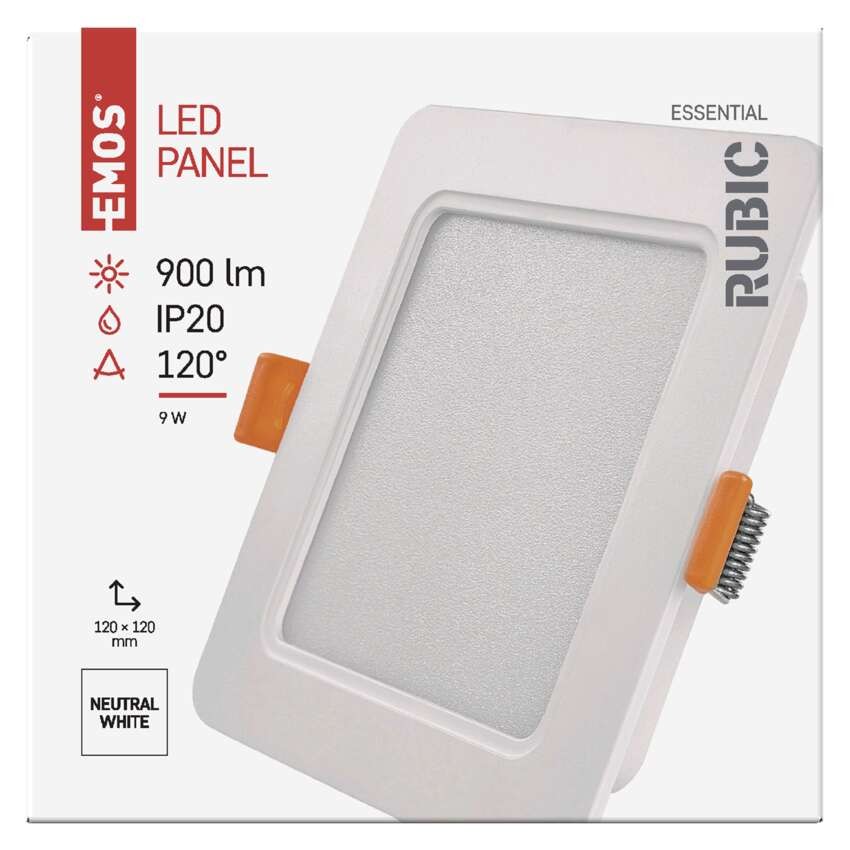 LED podhledové svítidlo RUBIC 12 x 12 cm, 9 W, neutrální bílá